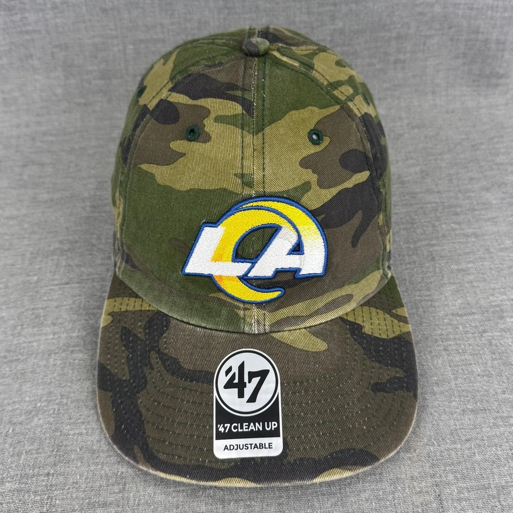 '47 Los Angeles Rams Hat Cap Adjustable OSFA Camo Clean Up  NFL New